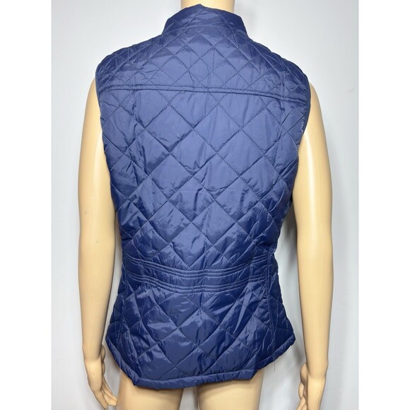 Quilted Vest Navy Blue Puffer Sleeveless Womens Size M Casual Winter Outdoors - Picture 4 of 7
